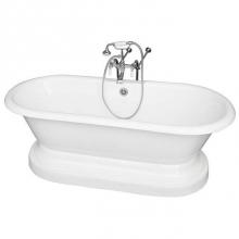 Barclay TKCTDRNB-CP1 - Tub Kit 67'' CI Dbl Roll Top Base,Filler,Supplies,Drain-Chr