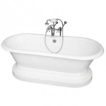 Barclay TKCTDRNB-CP2 - Tub Kit 67'' CI Dbl Roll Top Base,Filler,Supplies,Drain-Chr