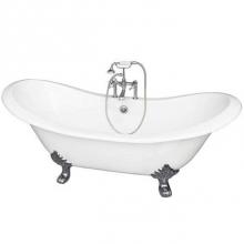 Barclay TKCTDSH-CP2 - Tub Kit 71'' CI Dbl Slipper Filler, Supplies, Drain-Chrome