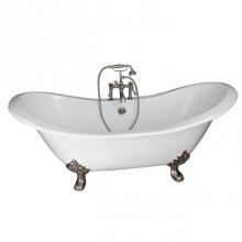 Barclay TKCTDSH-SN4 - Tub Kit 71'' CI Dbl Slipper Filler, Supplies, Drain-BrNkl