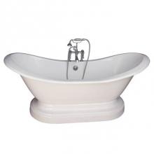 Barclay TKCTDSHB-CP4 - Tub Kit 71'' CI Dbl Slipper, Filler, Supplies, Drain-Chrome