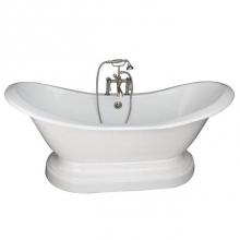 Barclay TKCTDSHB-SN4 - Tub Kit 71'' CI Dbl Slipper, Filler,Supplies,Drain-Brsd Nkl