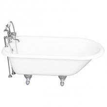 Barclay TKCTR7H67-CP1 - Tub Kit 67'' CI Roll Top, Tub Filler, Supplies, Drain-Chrome