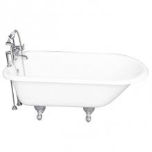 Barclay TKCTR7H67-CP2 - Tub Kit 67'' CI Roll Top, Tub Filler, Supplies, Drain-Chrome