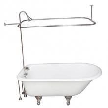 Barclay TKCTRH54-CP6 - Tub Kit 54'' CI Roll Top, Shwr Unit, Supplies, Drain-Chrome