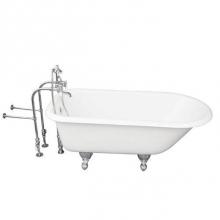 Barclay TKCTRN60-CP1 - Tub Kit 60'' CI Roll Top, Tub Filler, Supplies, Drain-Chrome