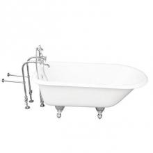 Barclay TKCTRN67-CP1 - Tub Kit 67'' CI Roll Top, Tub Filler, Supplies, Drain-Chrome