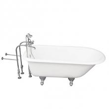 Barclay TKCTRN67-CP2 - Tub Kit 67'' CI Roll Top, Tub Filler, Supplies, Drain-Chrome