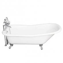 Barclay TKCTS7H67-CP2 - Tub Kit 67'' CI Slipper, Tub Filler, Supplies, Drain-Chrome