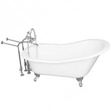 Barclay TKCTSN60-CP1 - Tub Kit 60'' CI Slipper, Tub Filler, Supplies, Drain-Chrome