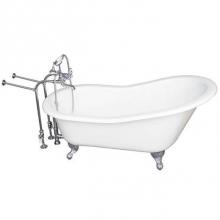 Barclay TKCTSN60-CP2 - Tub Kit 60'' CI Slipper, Tub Filler, Supplies, Drain-Chrome