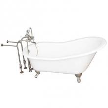 Barclay TKCTSN60-SN1 - Tub Kit 60'' CI Slipper, Tub Filler, Supplies, Drain-BrNkl