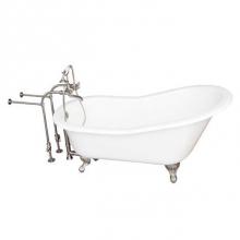 Barclay TKCTSN60-SN2 - Tub Kit 60'' CI Slipper, Tub Filler, Supplies, Drain-BrNkl
