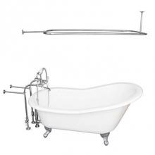 Barclay TKCTSN67-CP3 - Tub Kit 67'' CI Slipper, Shwr Rd,Filler,Supplies, Drain-Chrm
