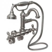 Barclay 4804-ML-CP - Hook Spout w/Hand Shwr,Tub Wall Mount,Metal Lever Hdls,CP
