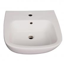Barclay B/3-151WH - Elena 600 Ped Lav Basin 1 Hole, White