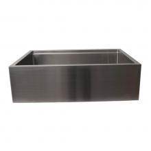 Barclay FSSSB2044L-SS - Bailey 33'' Stainless Steel Sngle Bowl Apron Front Sink w/Ledge