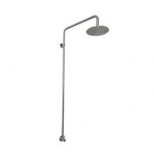 Barclay OSH106-SB - Outdoor Shower Wall Mount 8'' Riser 17'',Brushed Stainless