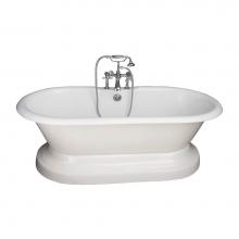 Barclay TKCTDRHB-CP5 - Tub Kit 67'' CI Dbl Roll Top Base,Filler,Supplies,Drain-Chr