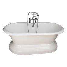 Barclay TKCTDRN61B-CP4 - Tub Kit 61''CI,Dbl Roll Top w/ Base,Filler,Supplies,Drian-CP