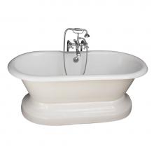 Barclay TKCTDRNB-CP5 - Tub Kit 67'' CI Dbl Roll Top Base,Filler,Supplies,Drain-Chr