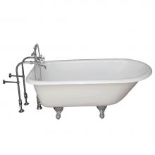 Barclay TKCTRN67-CP7 - Tub Kit 67'' CI Roll Top,Tub Filler, Supplies, Drain-Chrome