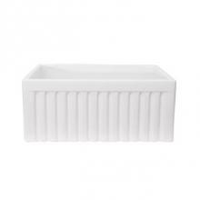 Barclay FSSB1114-WH - Carthage 36'' Fluted Single Bowl,Center Drain, White