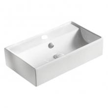 Barclay 4-9062WH - Lyons Rect 22'' Wall Hung 1 Faucet hole, Overflow,White