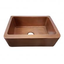 Barclay FSCSB3124-SAC - Bentley 33'' Single Bowl Copper Apron Front Sink,Sm Ext,Ham Int-SAC