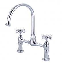 Barclay KFB510-MC-CP - Harding Kitchen Bridge Faucet Metal Cross Handles,CP