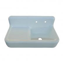 Barclay KSCI42-WH - Alma 42'' Cast Iron Kitchen Sink, 8'' Widespread,White