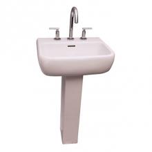 Barclay 3-944WH - Metropolitan 520 Ped Lav  4'' cc - White