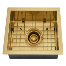 Barclay PSSSB2062K-GS - Sabrina 15'' GOLD SS Prep Sink w/GOLD Wiregrid & Strainer
