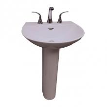Barclay 3-348WH - Reserva 550 Ped Lav, 8'' ws  White