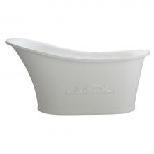 Barclay RTSN59-WH - Ayanna BARstone Slipper Tub 59'' No Faucet Holes, White Matte
