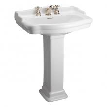 Barclay B/3-854WH - Stanford 600 Basin, 4''cc,  White