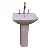 Barclay 3-774WH - Summit 600 Ped Lav, 4'' cc  White