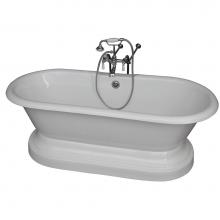 Barclay TKCTDRN61B-CP1 - Tub Kit 61''CI,Dbl Roll Top w/ Base,Filler,Supplies,Drian-CP
