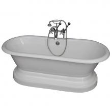 Barclay TKCTDRN61B-CP2 - Tub Kit 61''CI,Dbl Roll Top w/ Base,Filler,Supplies,Drian-CP