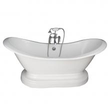 Barclay TKCTDSHB-CP1 - Tub Kit 71'' CI Dbl Slipper, Filler, Supplies, Drain-Chrome