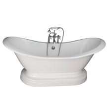 Barclay TKCTDSHB-CP2 - Tub Kit 71'' CI Dbl Slipper, Filler, Supplies, Drain-Chrome
