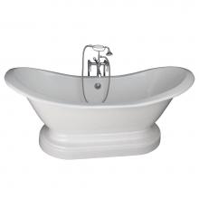 Barclay TKCTDSNB-CP2 - Tub Kit 71'' CI Dbl Slipper, Filler, Supplies, Drain-Chrome