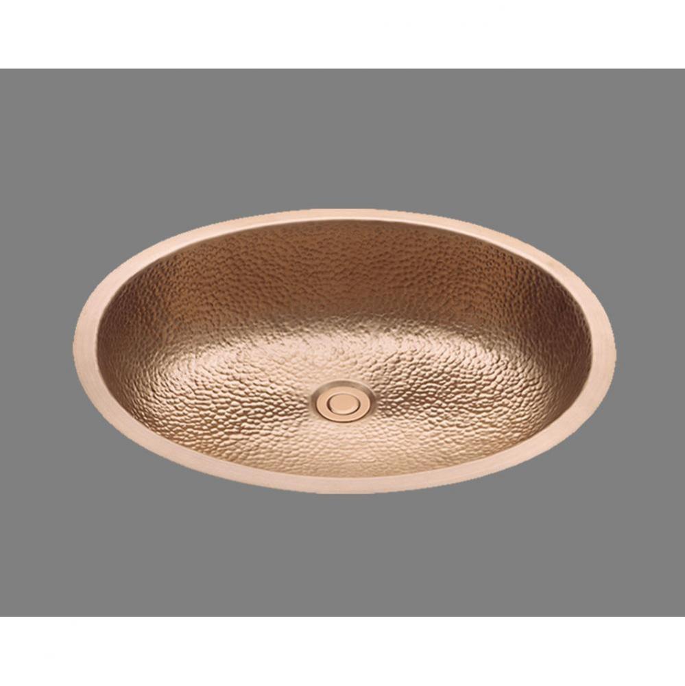 Large Oval Lavatory, Melon Pattern, Undermount & Drop In