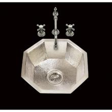 Bates and Bates B1414H.35.CP - Jupiter Ii, Octagonal Prep/Bar Sink, Hammertone Pattern, Undermount & Drop In