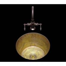 Bates and Bates B0350H.WB - Medium Round Bar Sink. Hammertone Pattern, Undermount & Drop In