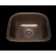 Bates and Bates ZC1513P.ZB - Zane, D-Bowl Prep Sink, Plain Pattern, 3 1/2'' Drain Opening, Undermount & Drop In