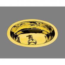Bates and Bates B0912R.CP - Small Oval Lavatory Riatta Pattern, Undermount & Drop In
