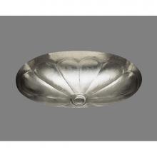 Bates and Bates B1318M.PB - Oval Shaped Lavatory, Melon Pattern, Undermount & Drop In