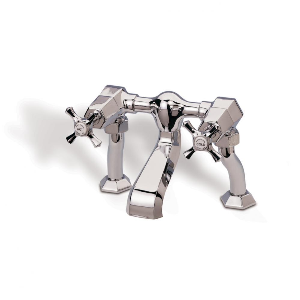 Mastercraft 3/4'' Exposed Deck Mount Tub Filler  With White Porcelain Button