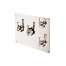 Barber Wilsons and Company MCL53C3-PC - Concealed Mastercraft Thermostatic Valve W/Three Volume Controls On Rectangular Plate